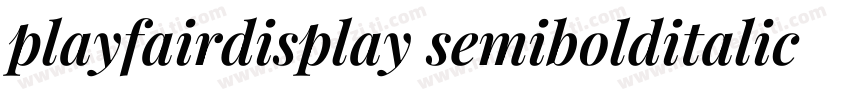 playfairdisplay semibolditalic字体转换
